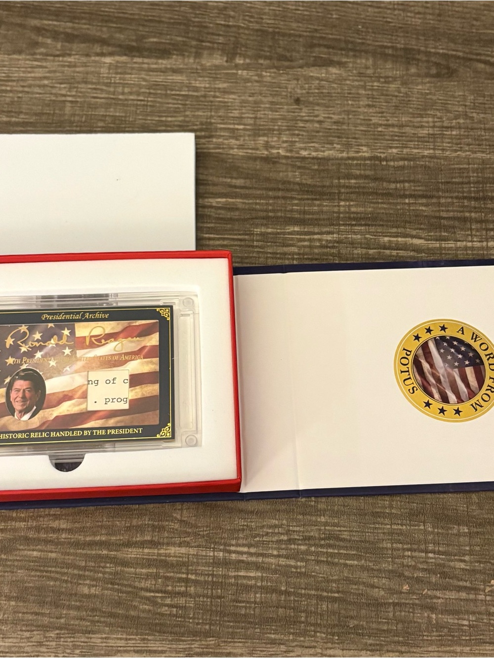 Ronald Regan A Word From POTUS Trading Card